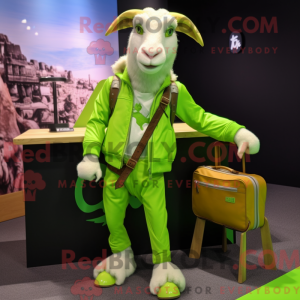 Lime Green Goat mascot...