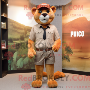 Rust Puma mascot costume...