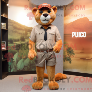 Rust Puma maskot kostume...