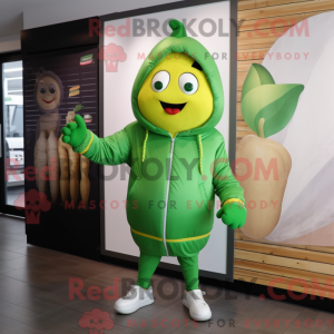 Green Lemon mascot costume...