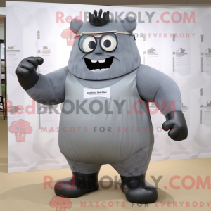 Personaggio mascotte grigio...