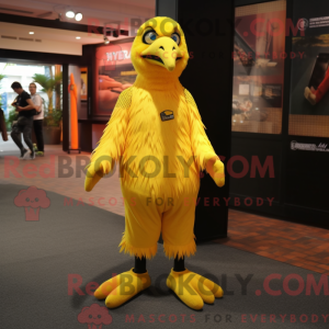 Yellow Crow mascot costume...