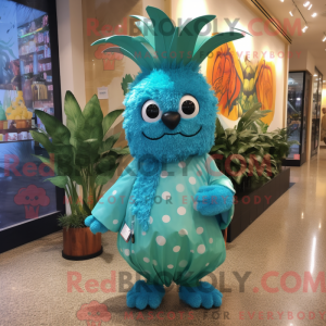 Turquoise Pineapple mascot...