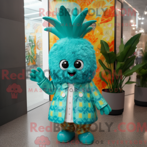Turquoise Pineapple mascot...