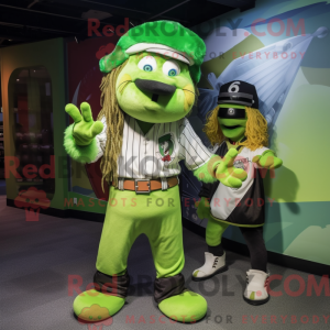 Lime Green Pirate mascot...