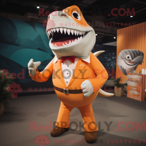 Orange Megalodon maskot...