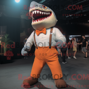 Orange Megalodon mascot...