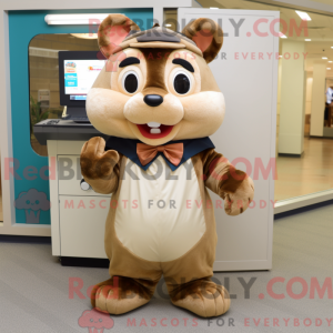 Tan Chipmunk mascot costume...