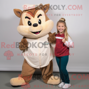 Cream Chipmunk mascot...