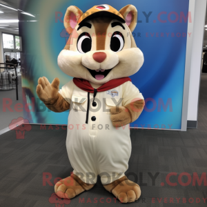Cream Chipmunk maskot...