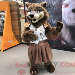 Brown Wolf mascot costume...