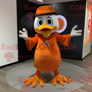 Orange Falcon mascot...