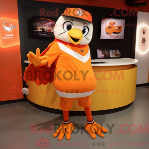 Orange Falcon mascot...