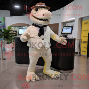 Creme Tyrannosaurus maskot...