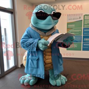 Teal Sea Turtle mascot...