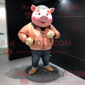 Peach Pig maskot kostume...