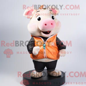 Peach Pig Maskottchen...