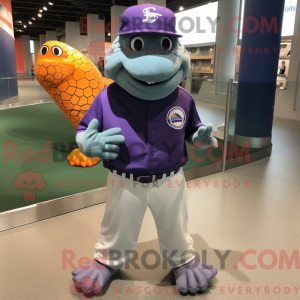 Purple Sea Turtle mascot...