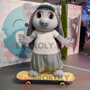 Gray Skateboard mascot...