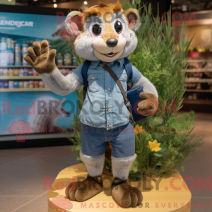 Olive Weasel mascot costume...