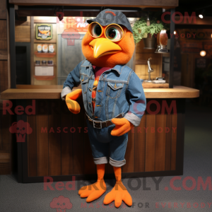Orange Blackbird mascot...