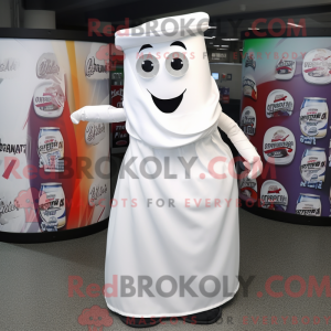 White Soda Can mascot...