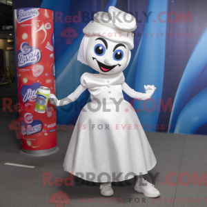 White Soda Can mascot...
