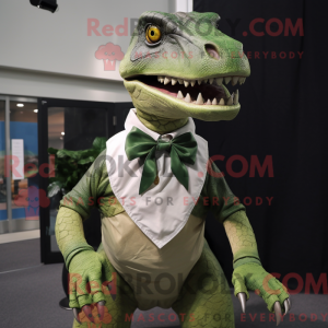 Oliven Allosaurus maskot...