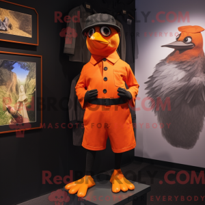 Orange Blackbird mascot...