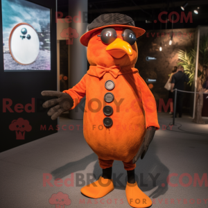 Orange Blackbird mascot...