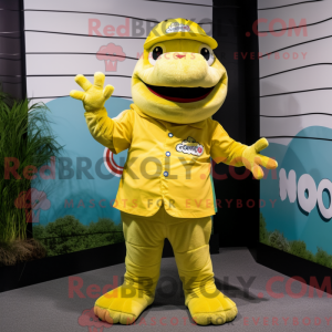Yellow Crocodile mascot...