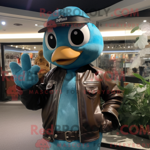 Turkis Dove maskot kostume...
