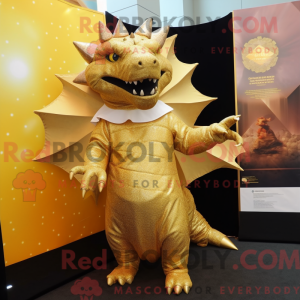 Gold Stegosaurus mascot...