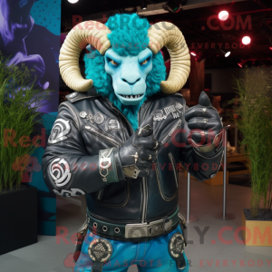 Turquoise Ram mascot...