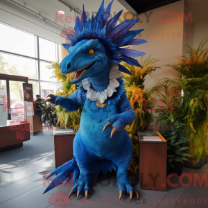 Blå Spinosaurus maskot...