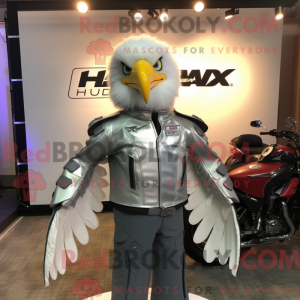 Silver Hawk mascot costume...