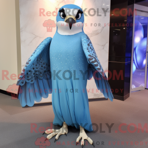 Sky Blue Falcon mascot...