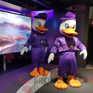 Purple Muscovy Duck mascot...