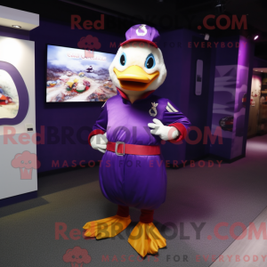 Lilla Muscovy Duck maskot...