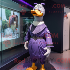 Lilla Muscovy Duck maskot...