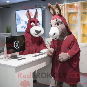 Maroon Donkey mascot...