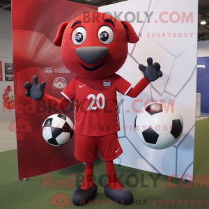 Red Soccer Goal mascot...