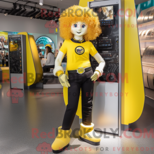 Gule irske dansesko maskot...