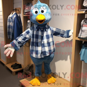 Blue Seagull mascot costume...