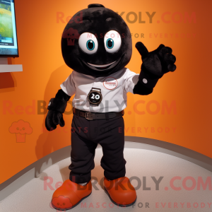 Black Baseball Glove mascot...