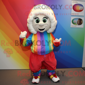 Rainbow mascot costume...