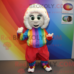 Regenbogen-Maskottchen-Kost...
