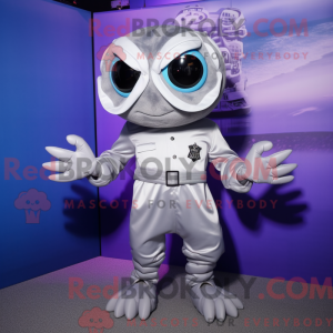 Silver Crab mascot costume...