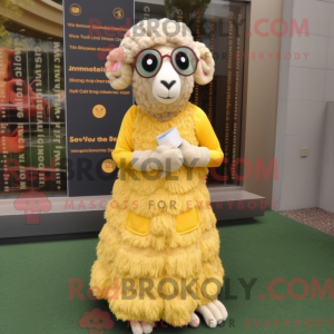 Gold Merino Får maskot...