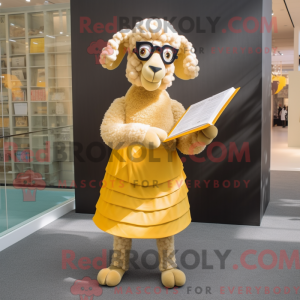 Gold Merino Sau maskot...